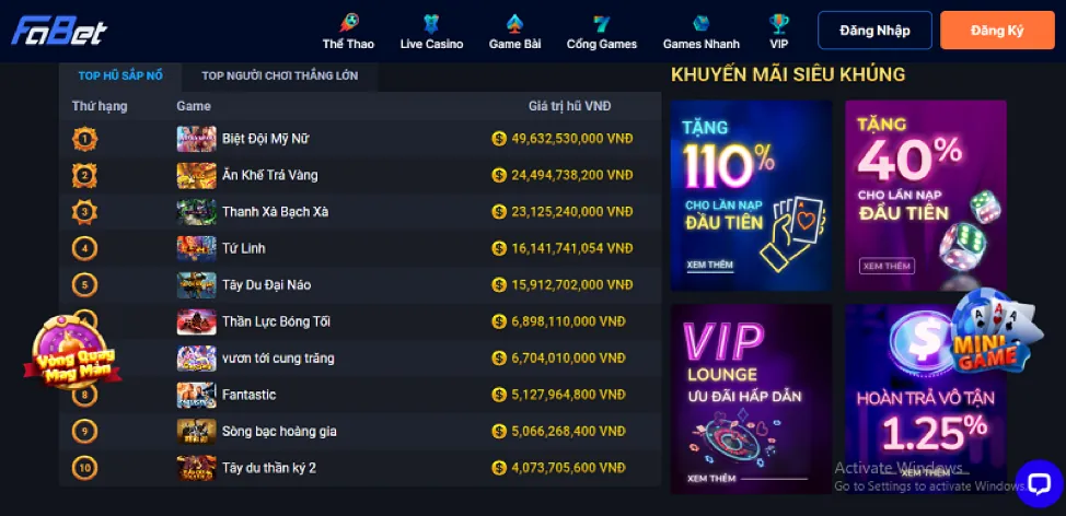 Các khuyến mãi độc quyền cho game nổ hũ tại 77 ball link mới nhất
